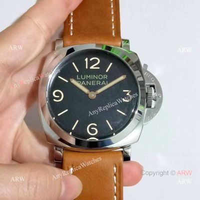 Panerai Luminor PAM 372 Replica Watch Brown Leather Strap